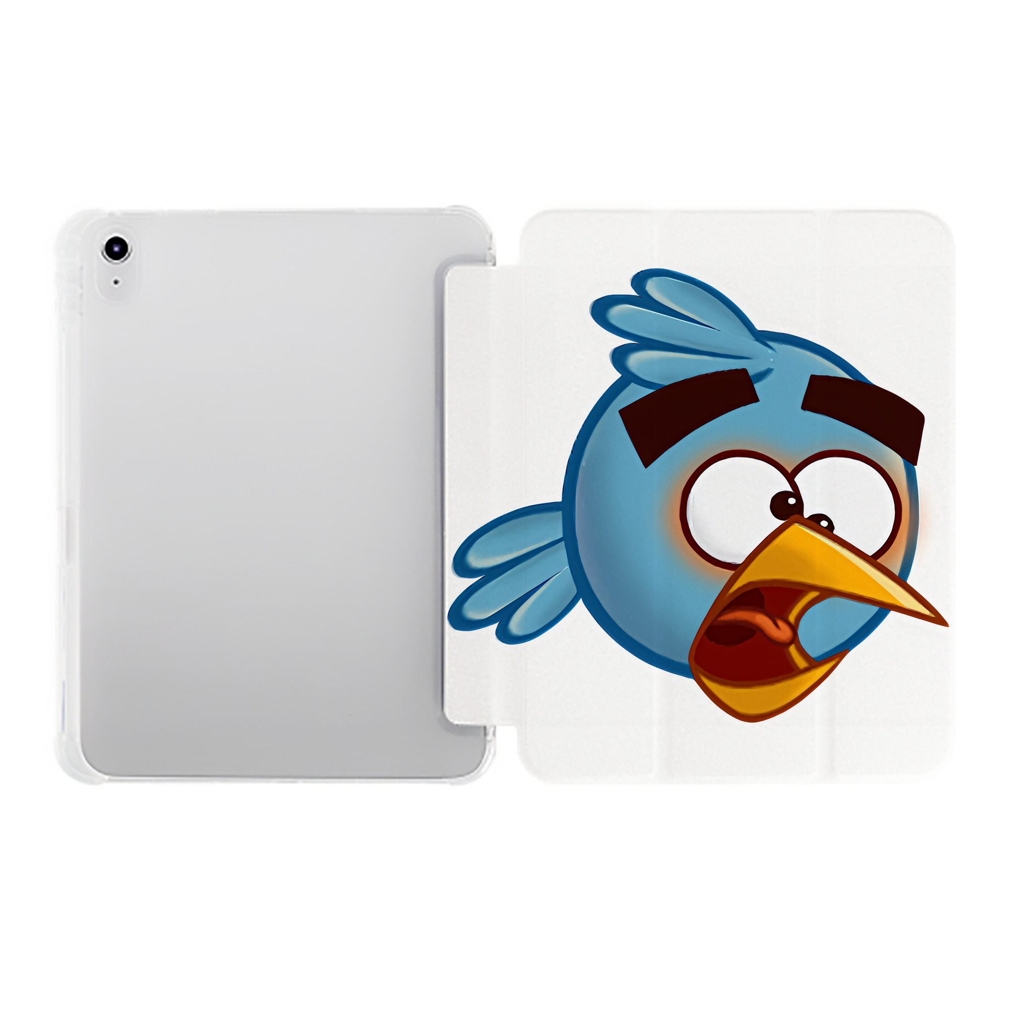 （画像用） Angry Birds アングリーバード IPad ケース ペン収納付き 三つ折りスタンド PUレザー×シリコン 対応機種9.5/10.5/10.9インチ